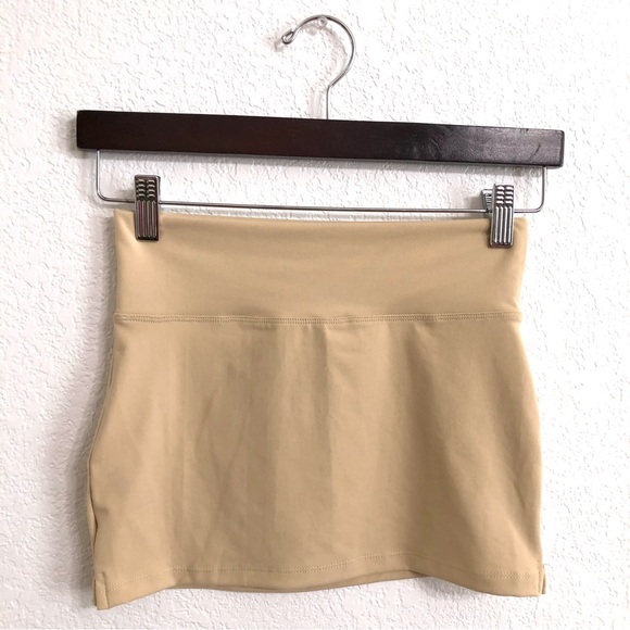 NWT Free People Womens Skirt Tan Half Slip Micro Mini Knit Size Small - Picture 2 of 7